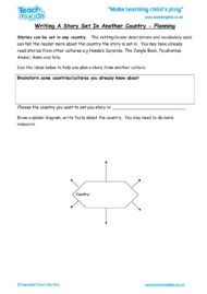 Worksheets for kids - writing-a-story-set-in-another-country-planning
